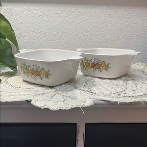 Vintage Corningware Spice of Life Petite Casserole Dishes P-43-B